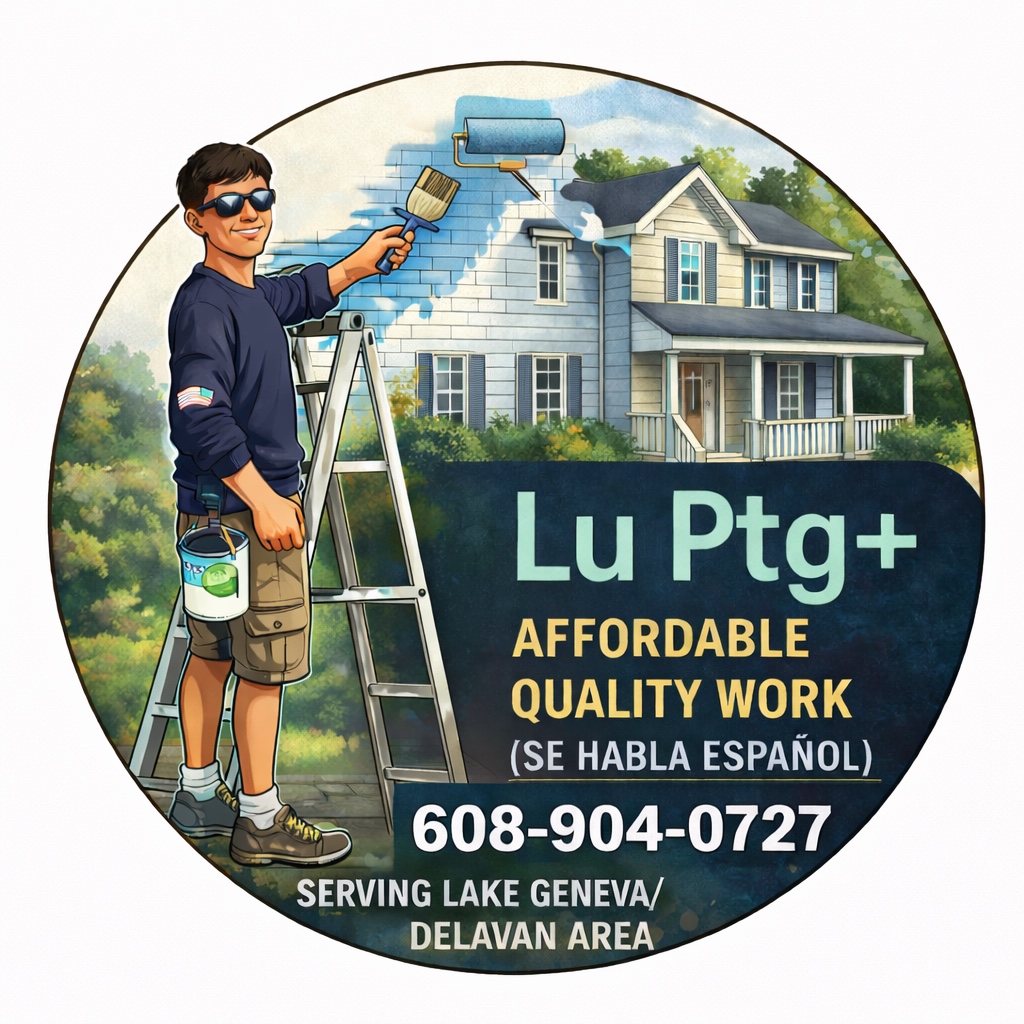 Lu Ptg + logo: Affordable quality work. Se habla español. 608-904-0727.
